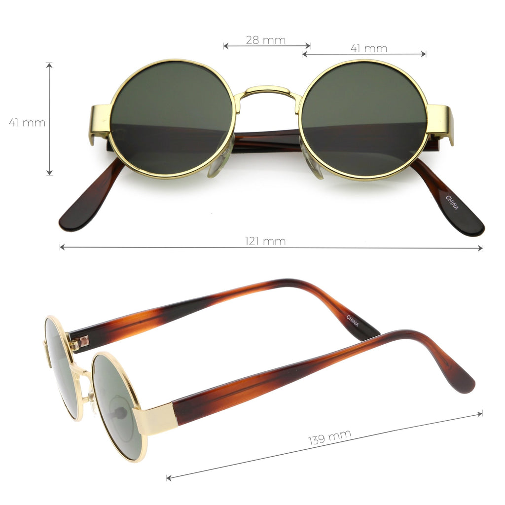European True Vintage Round Spectacle Dapper Sunglasses C637