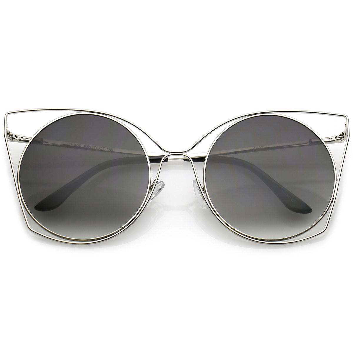 Women's Oversize Round Laser Cut Cat Eye Sunglasses C216