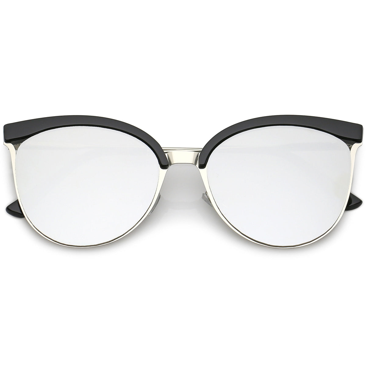 Retro Modern Mirrored Flat Lens Cat Eye Sunglasses C268