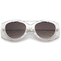 Retro Modern Translucent Round Aviator Sunglasses C328