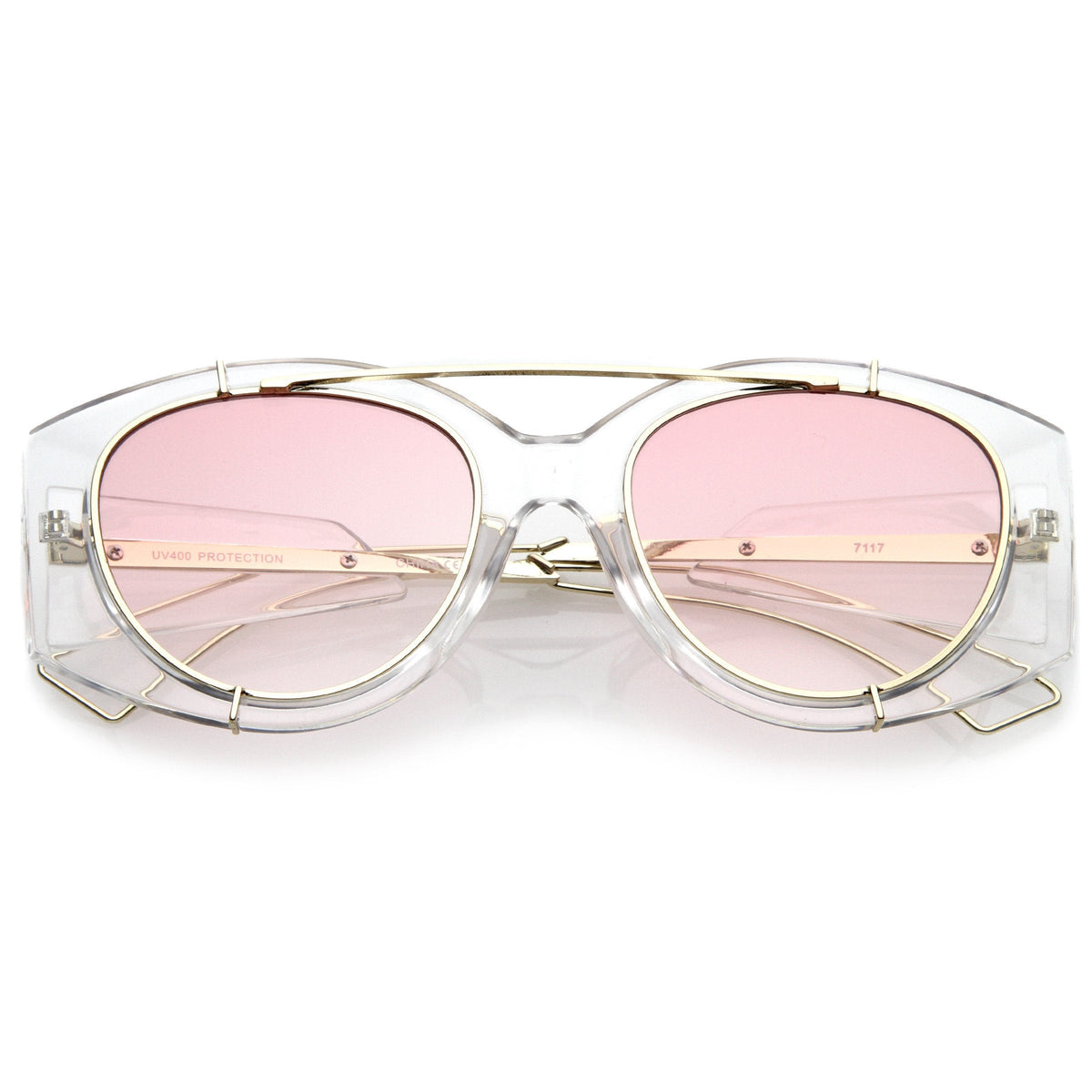 Retro Modern Translucent Round Aviator Sunglasses C328