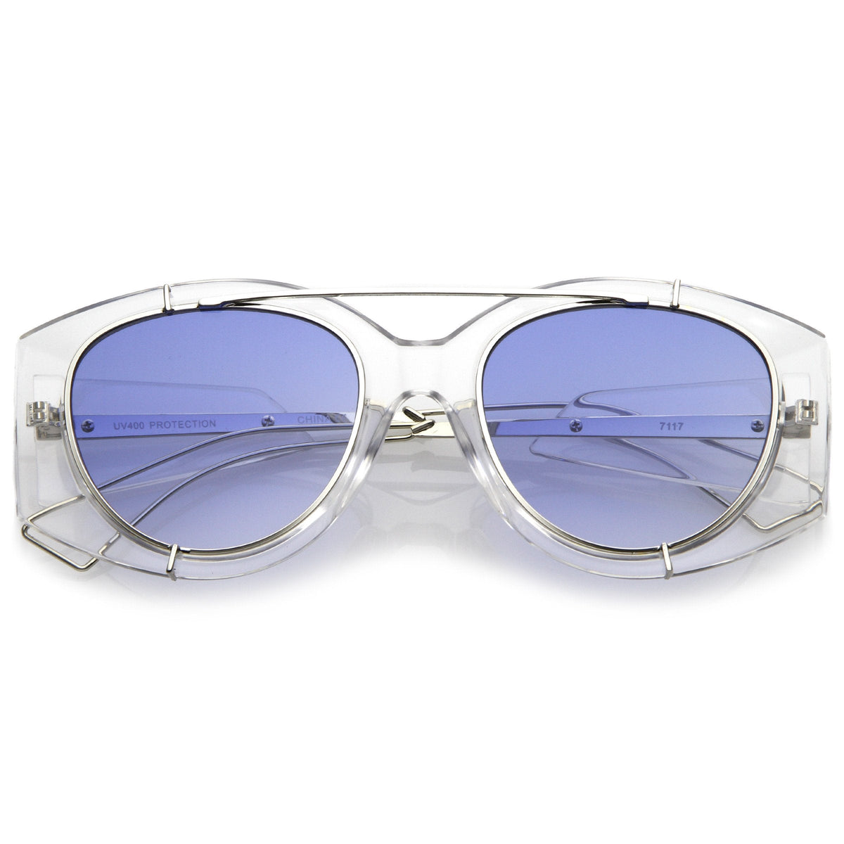 Retro Modern Translucent Round Aviator Sunglasses C328