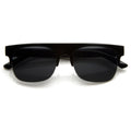 Retro Modern Super Flat Top Horned Rim Sunglasses 8694