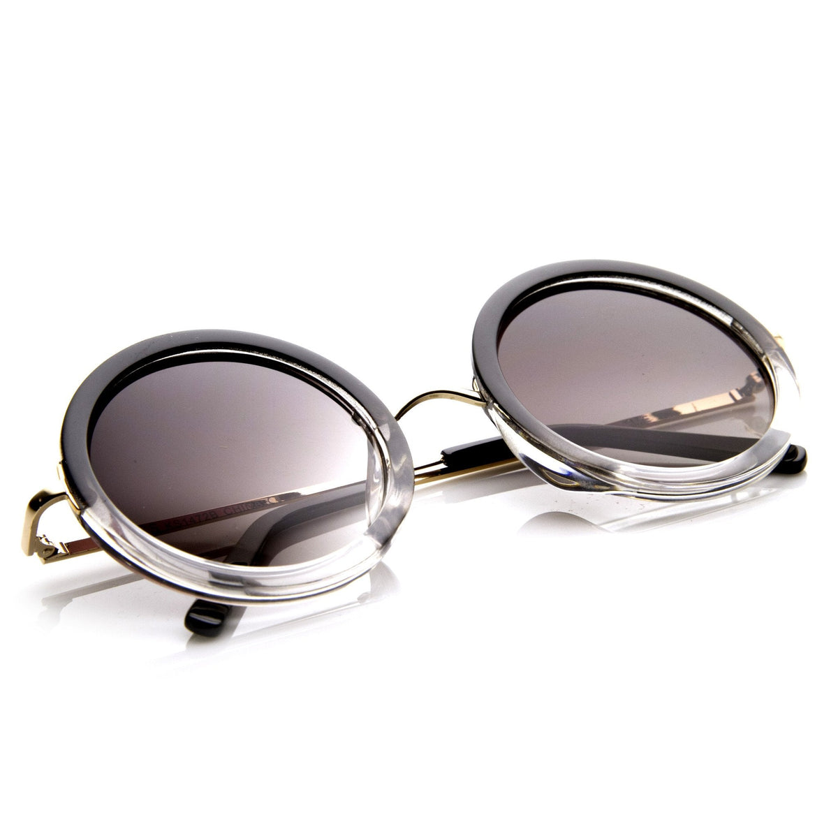 Famous Designer Fashion Color Fade Round Sunglasses 8699