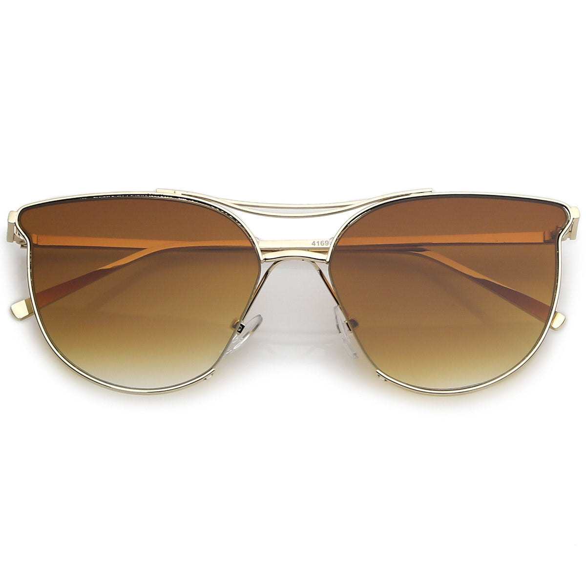 Retro Modern Wire Metal Frame Aviator Gradient Flat Lens Sunglasses A876
