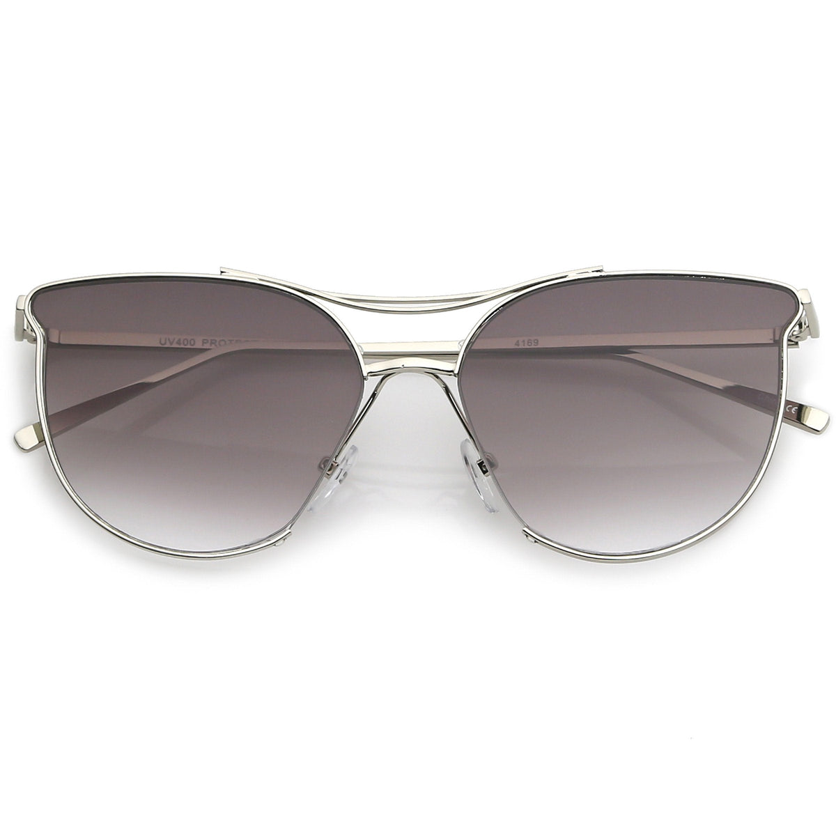 Retro Modern Wire Metal Frame Aviator Gradient Flat Lens Sunglasses A876