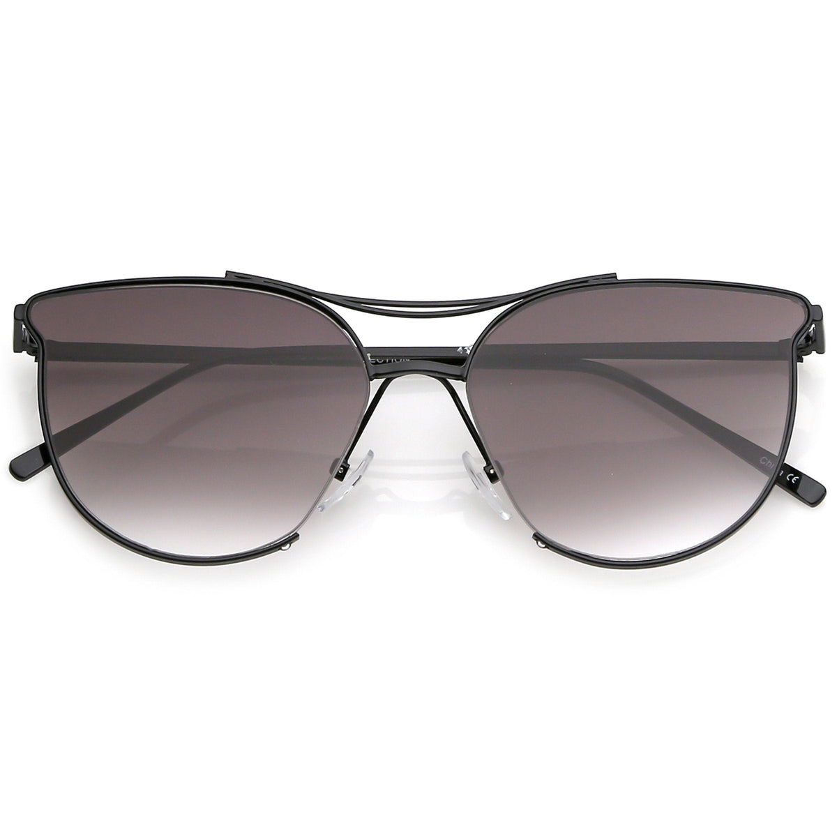 Retro Modern Wire Metal Frame Aviator Gradient Flat Lens Sunglasses A876