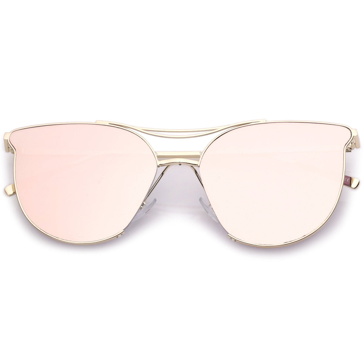 Retro Modern Mirrored Flat Lens Aviator Sunglasses A933