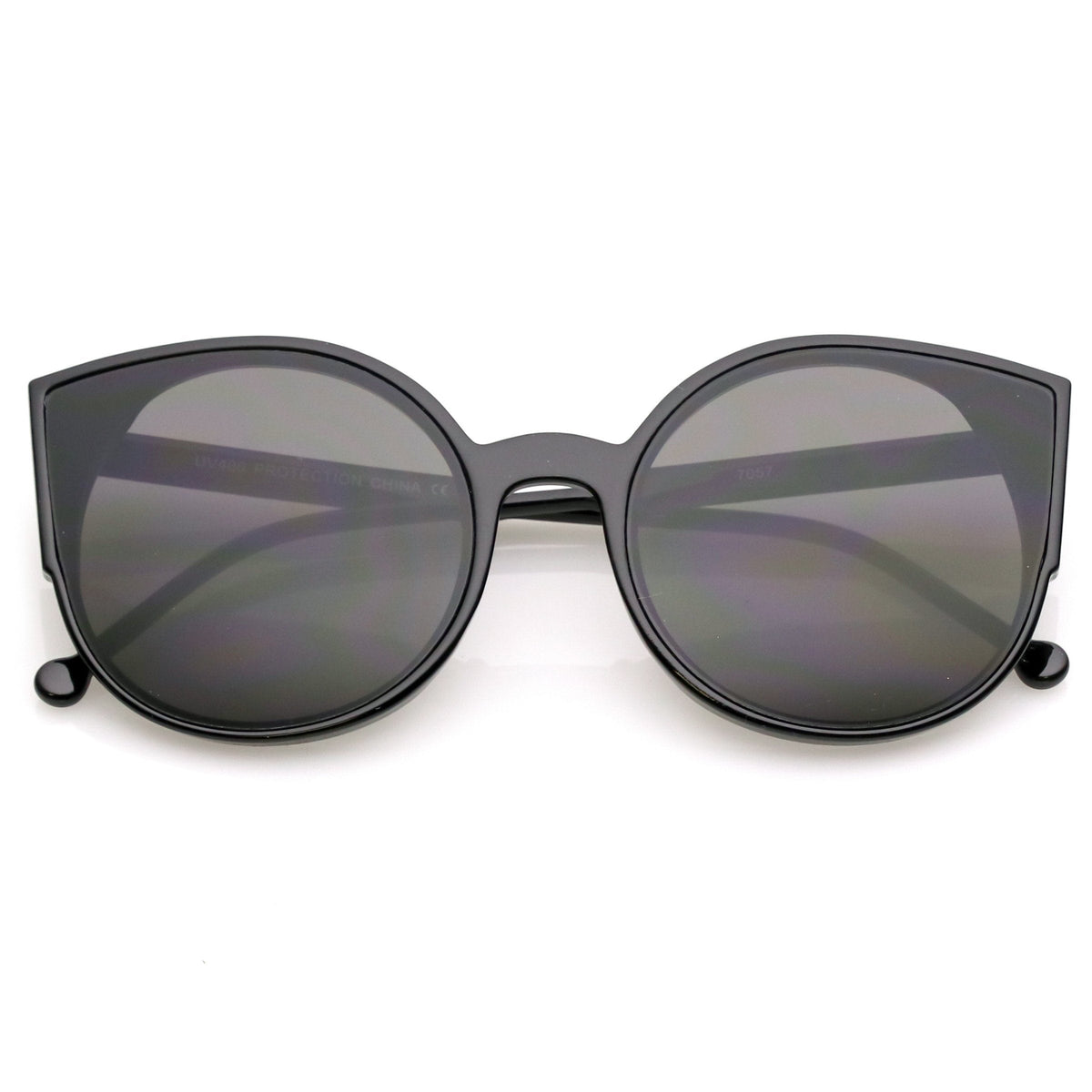 Retro Modern Slim Profile Flat Lens Cat Eye Sunglasses A941