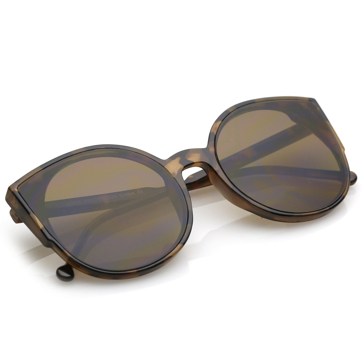 Retro Modern Slim Profile Flat Lens Cat Eye Sunglasses A941