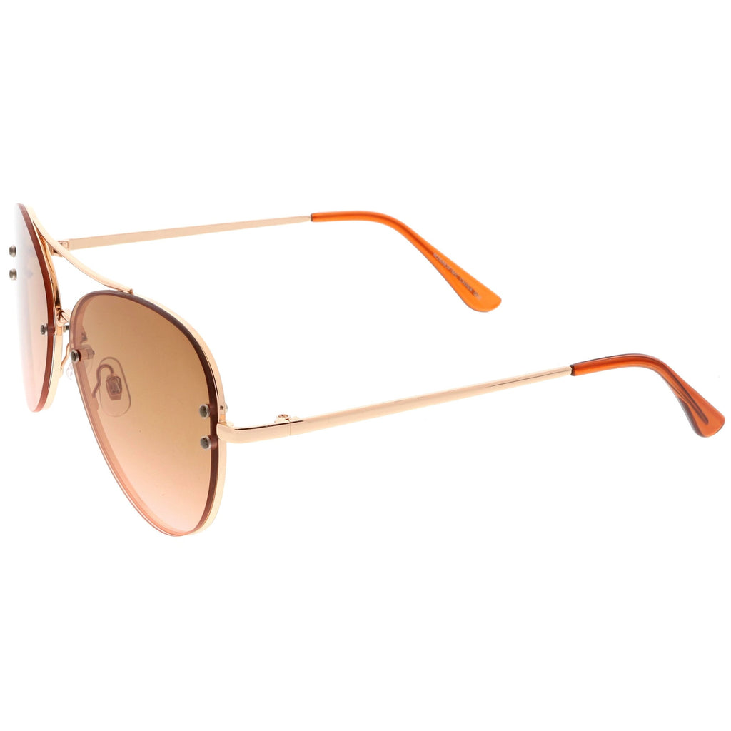 Oversize Retro Colorful Gradient Flat Lens Aviator Sunglasses A881