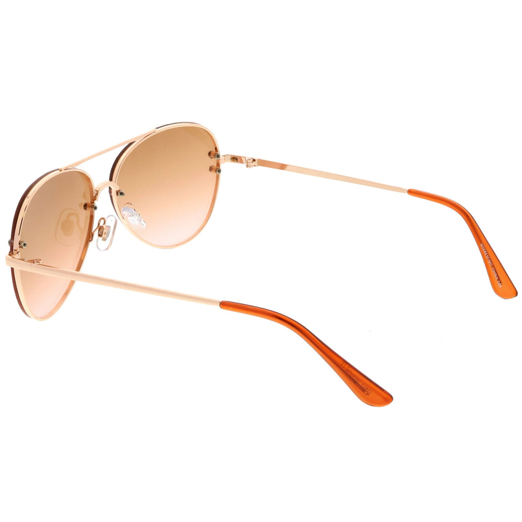 Oversize Retro Colorful Gradient Flat Lens Aviator Sunglasses A881