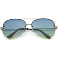 Oversize Retro Colorful Gradient Flat Lens Aviator Sunglasses A881