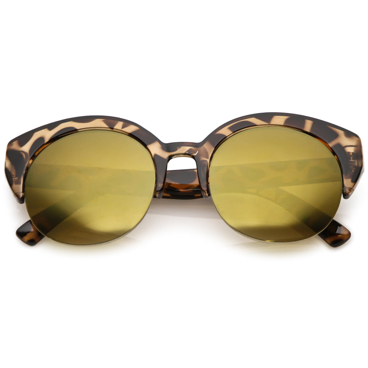 Women's Wide Angle Cat Eye Half Frame Sunglasses C021