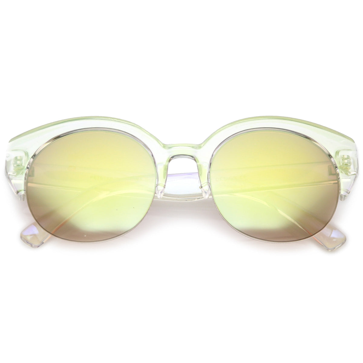 Women's Wide Angle Cat Eye Half Frame Sunglasses C021