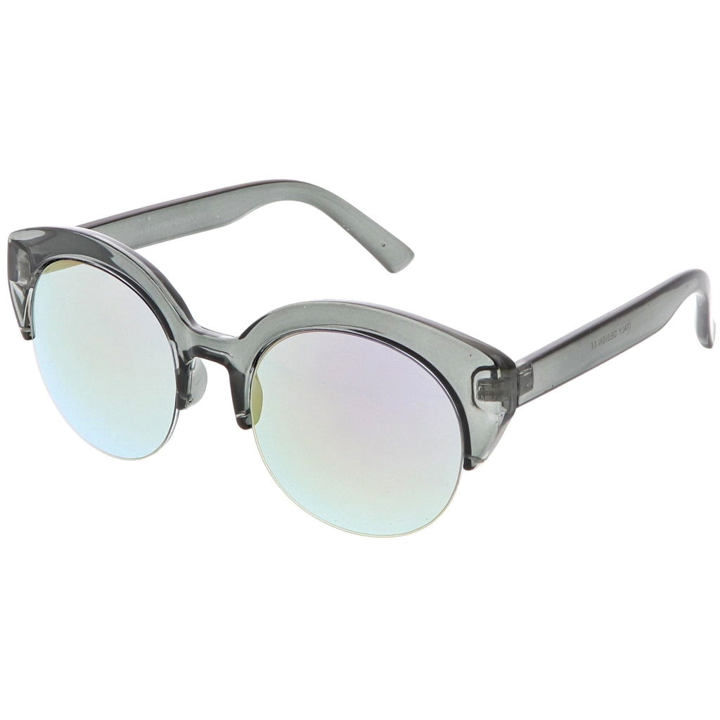 Women's Wide Angle Cat Eye Half Frame Sunglasses C021