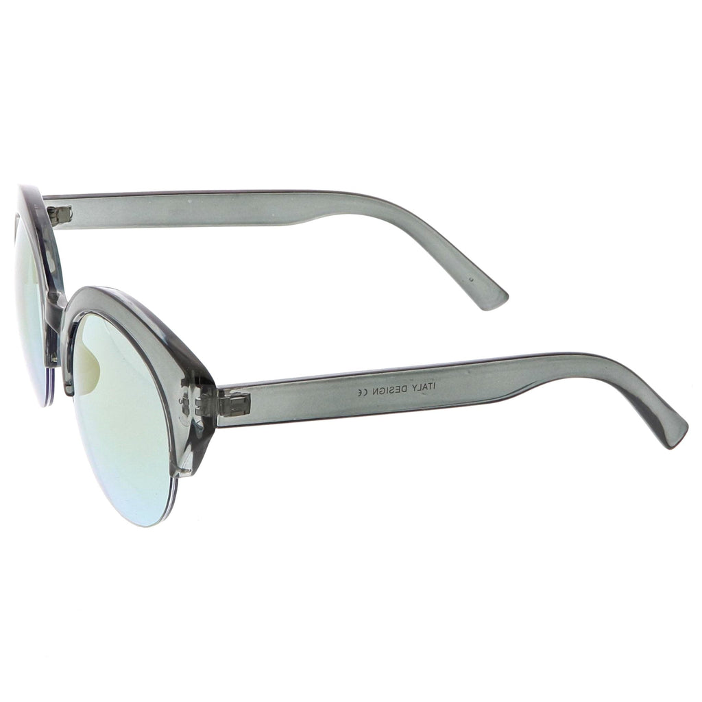 Women's Wide Angle Cat Eye Half Frame Sunglasses C021