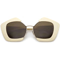Women's Geometric Pentagon Cut Out Sunglasses C162