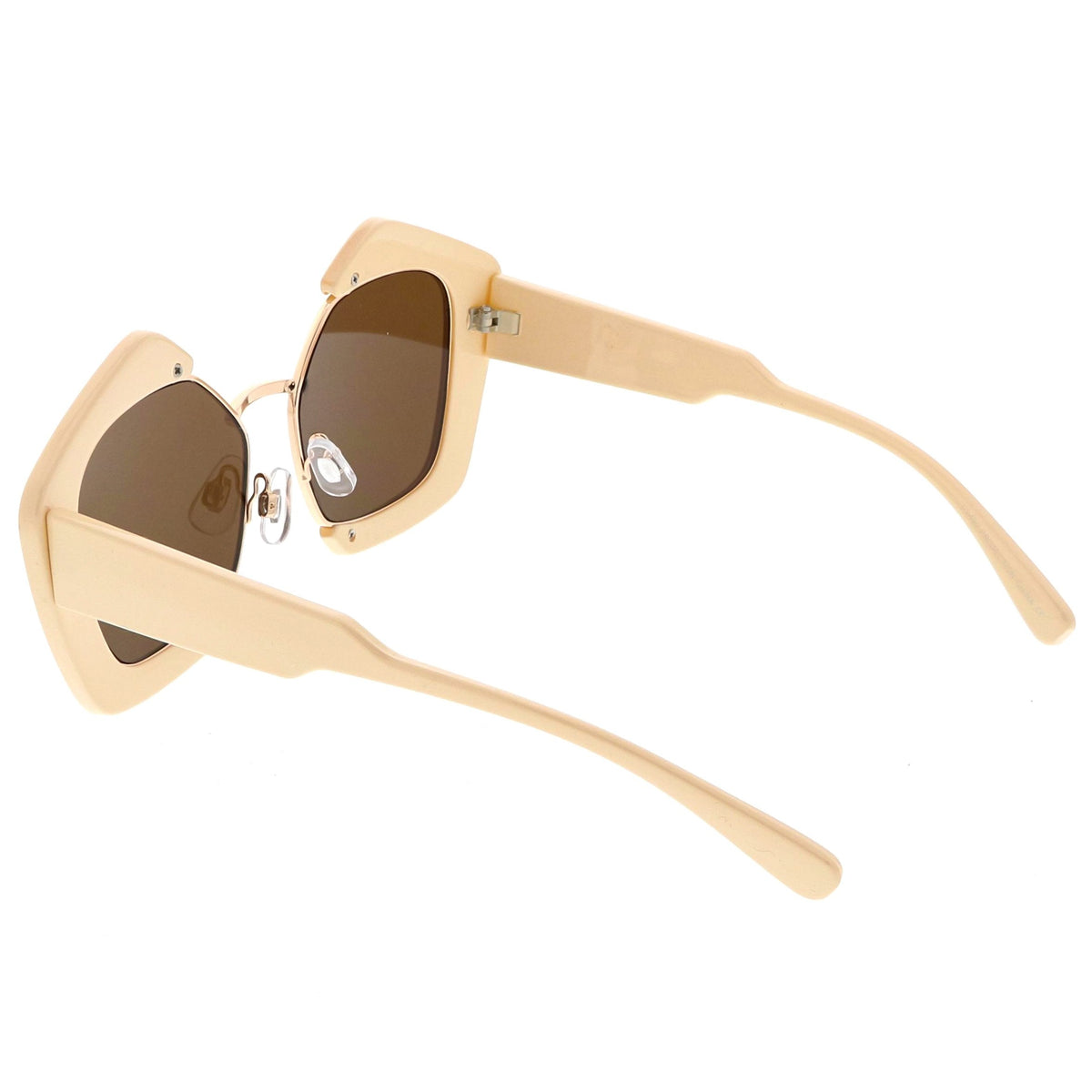 Women's Geometric Pentagon Cut Out Sunglasses C162