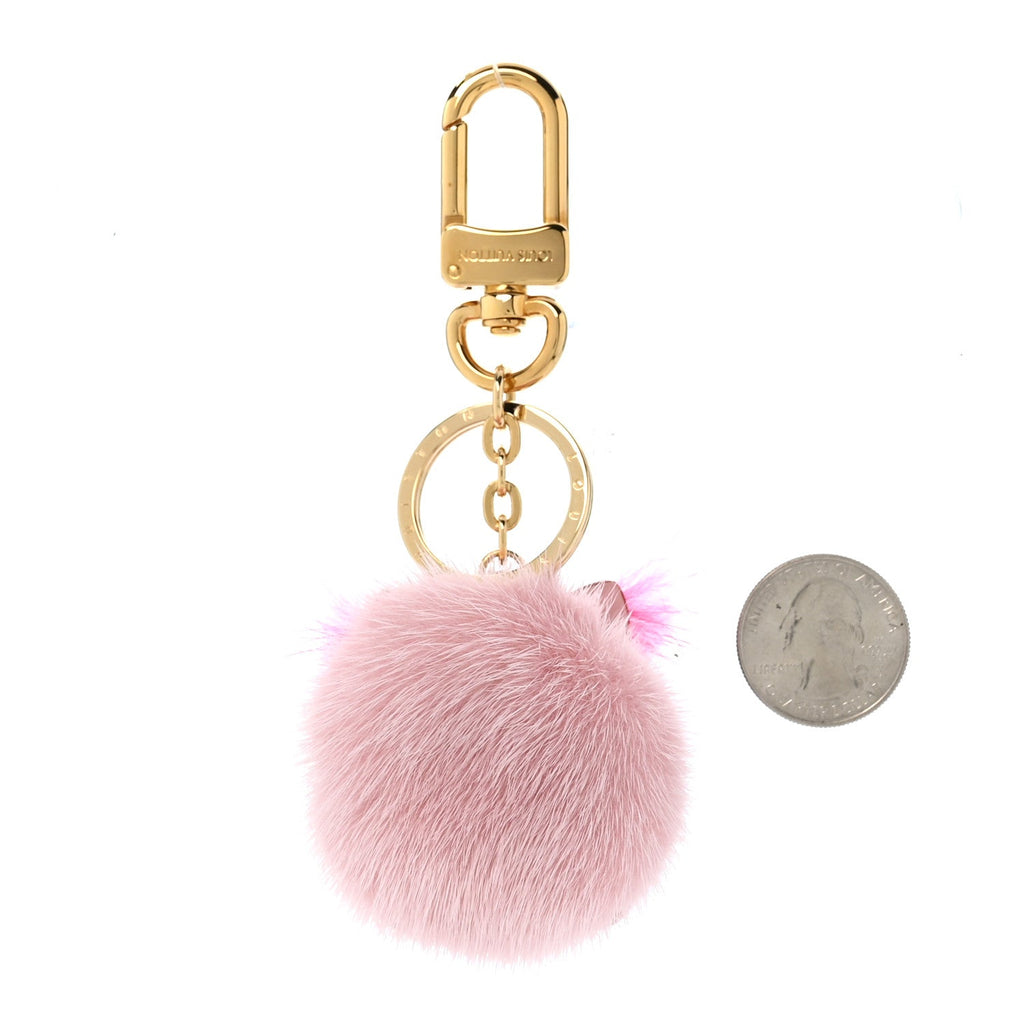 Calfskin Mink Fur Wild Pig Bag Charm Key Holder