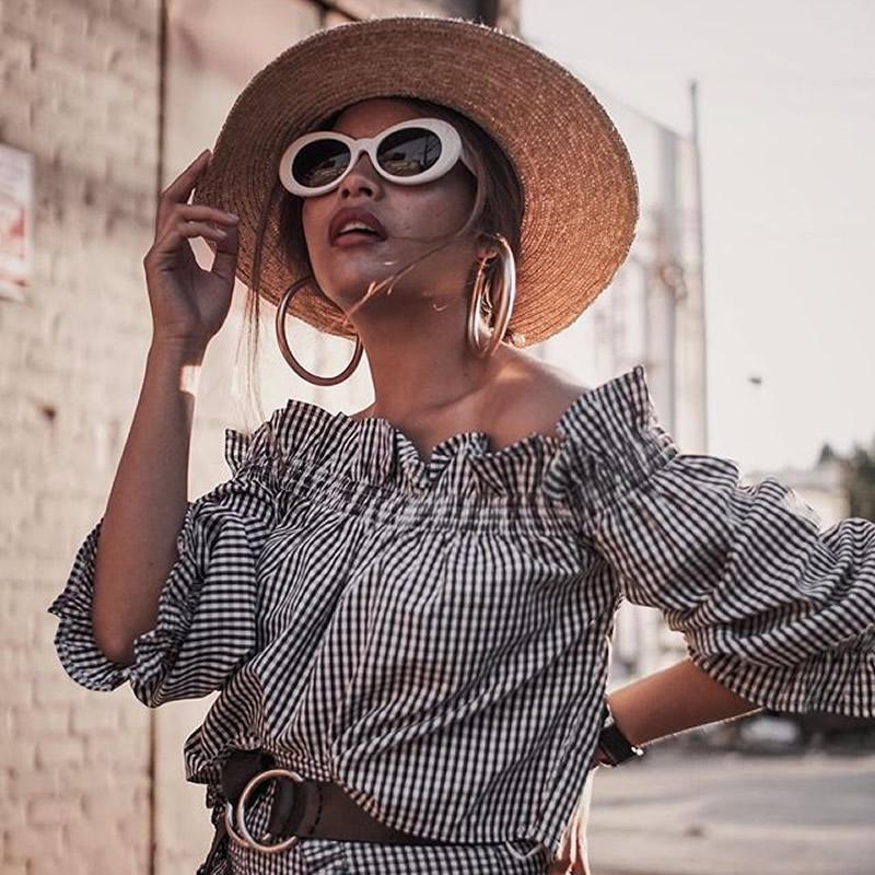 Retro Clout Oval Round 90's Gradient Lens Sunglasses C448
