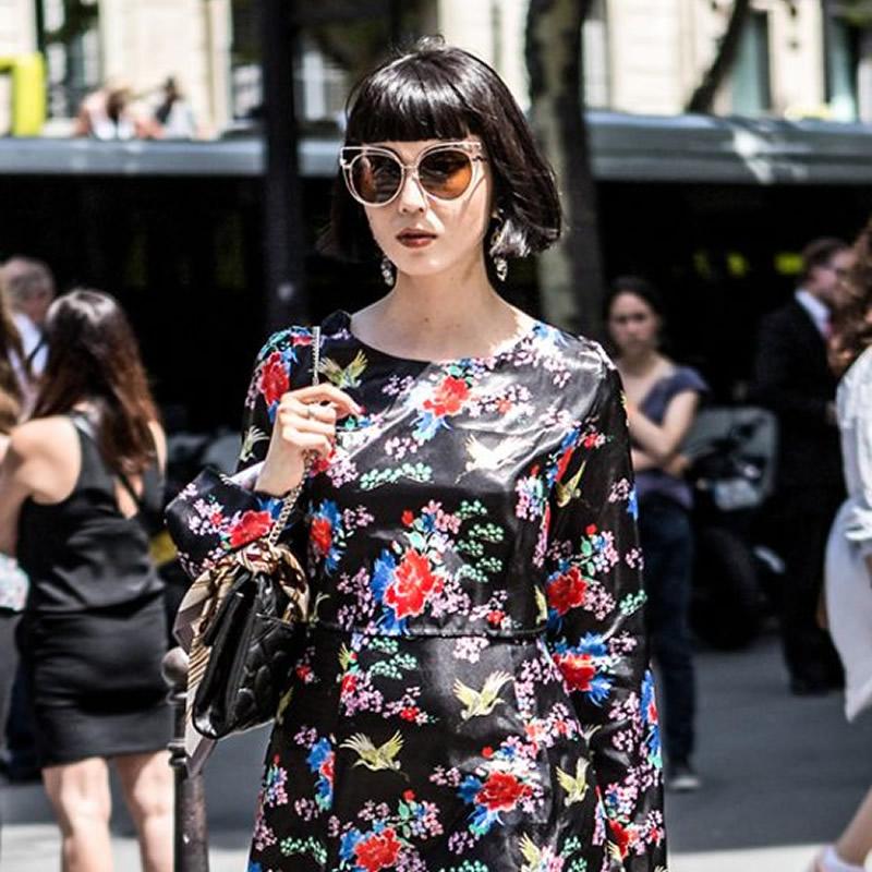 Oversize Laser Cut Outline Cat Eye Sunglasses A862