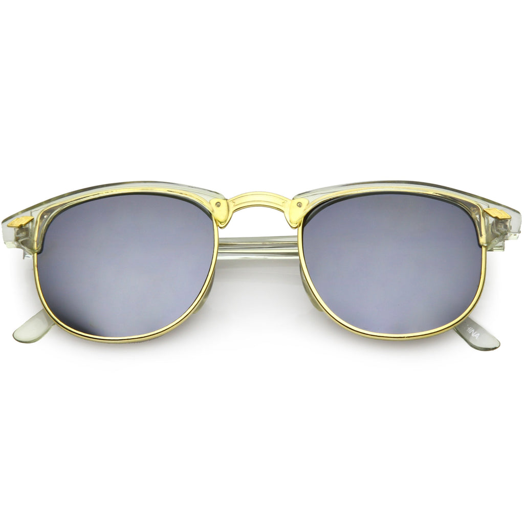 True Vintage Horned Rim Mirrored Lens Sunglasses C650