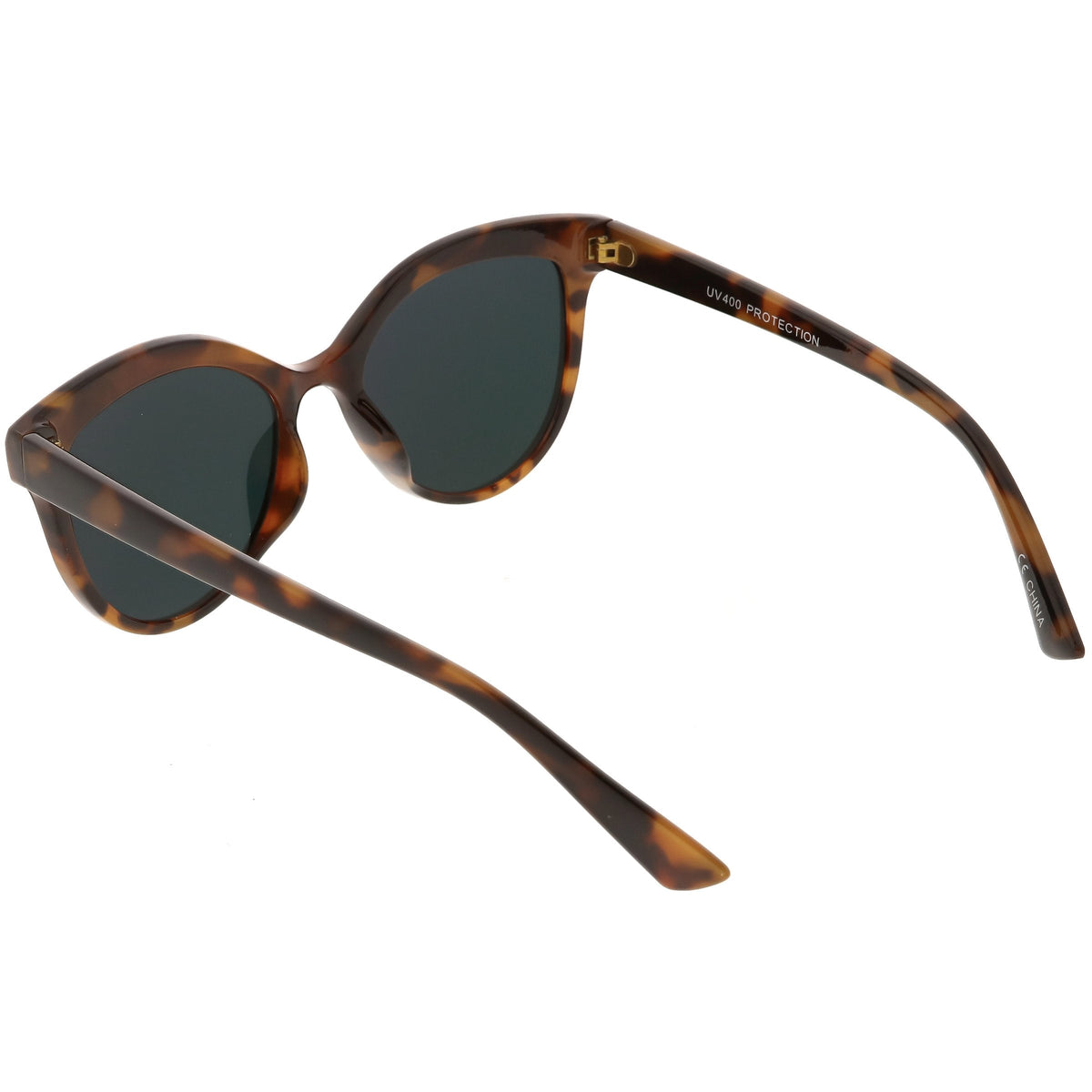 Retro Modern Brow Mirrored Flat Lens Cat Eye Sunglasses C420