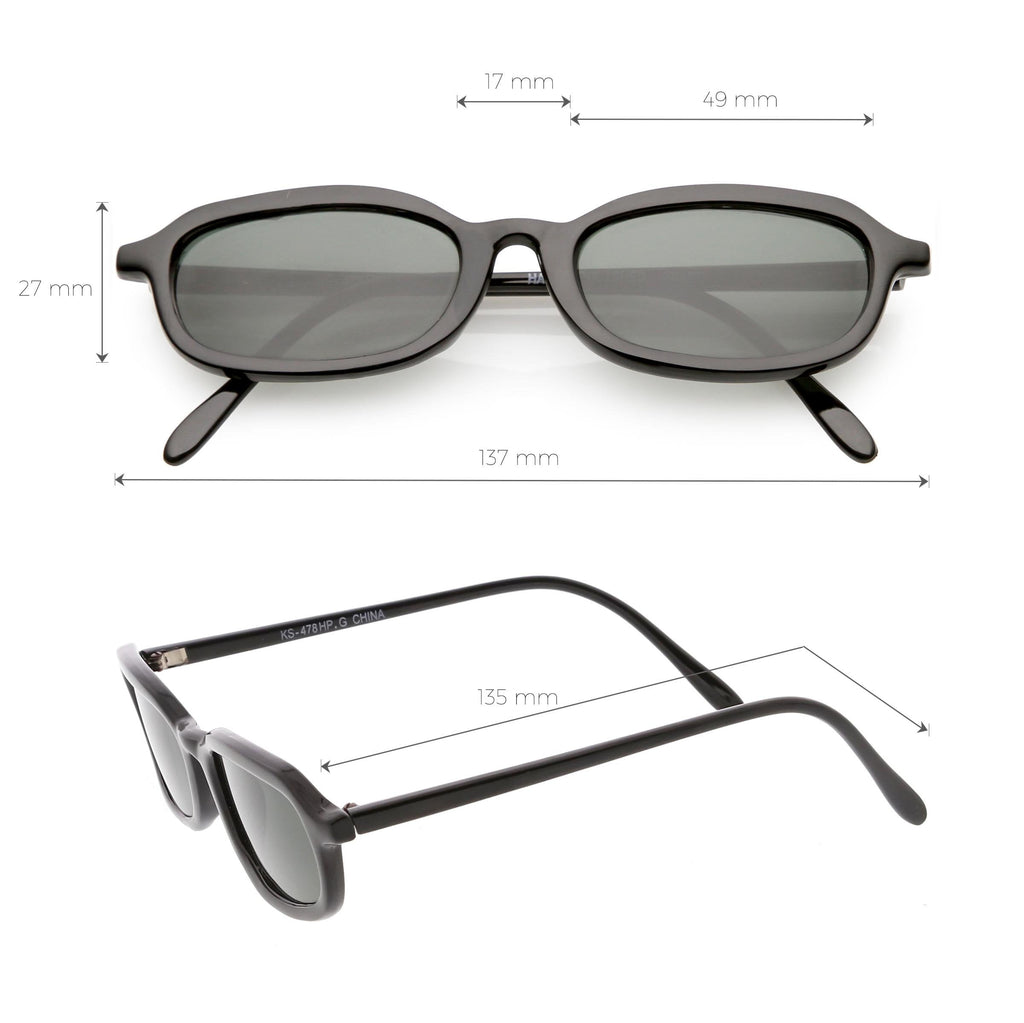 Small True Vintage Dead Stock 1990's Retro Sunglasses C658