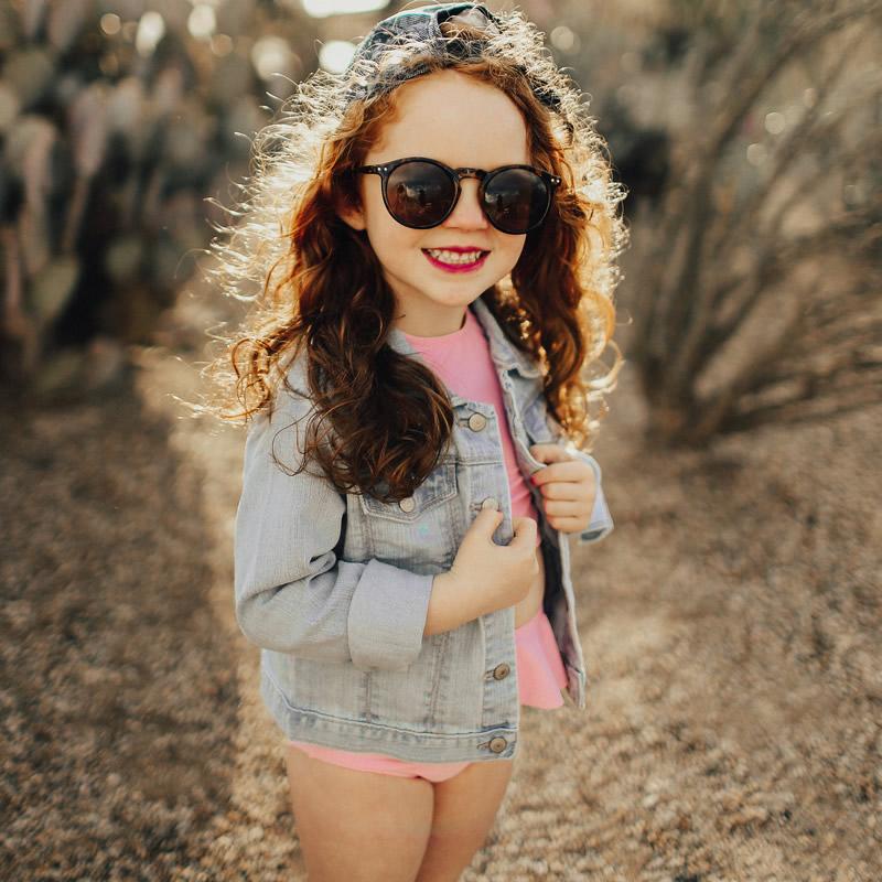 Children Kids Vintage Inspired Key Hole Round Fashion Sunglasses