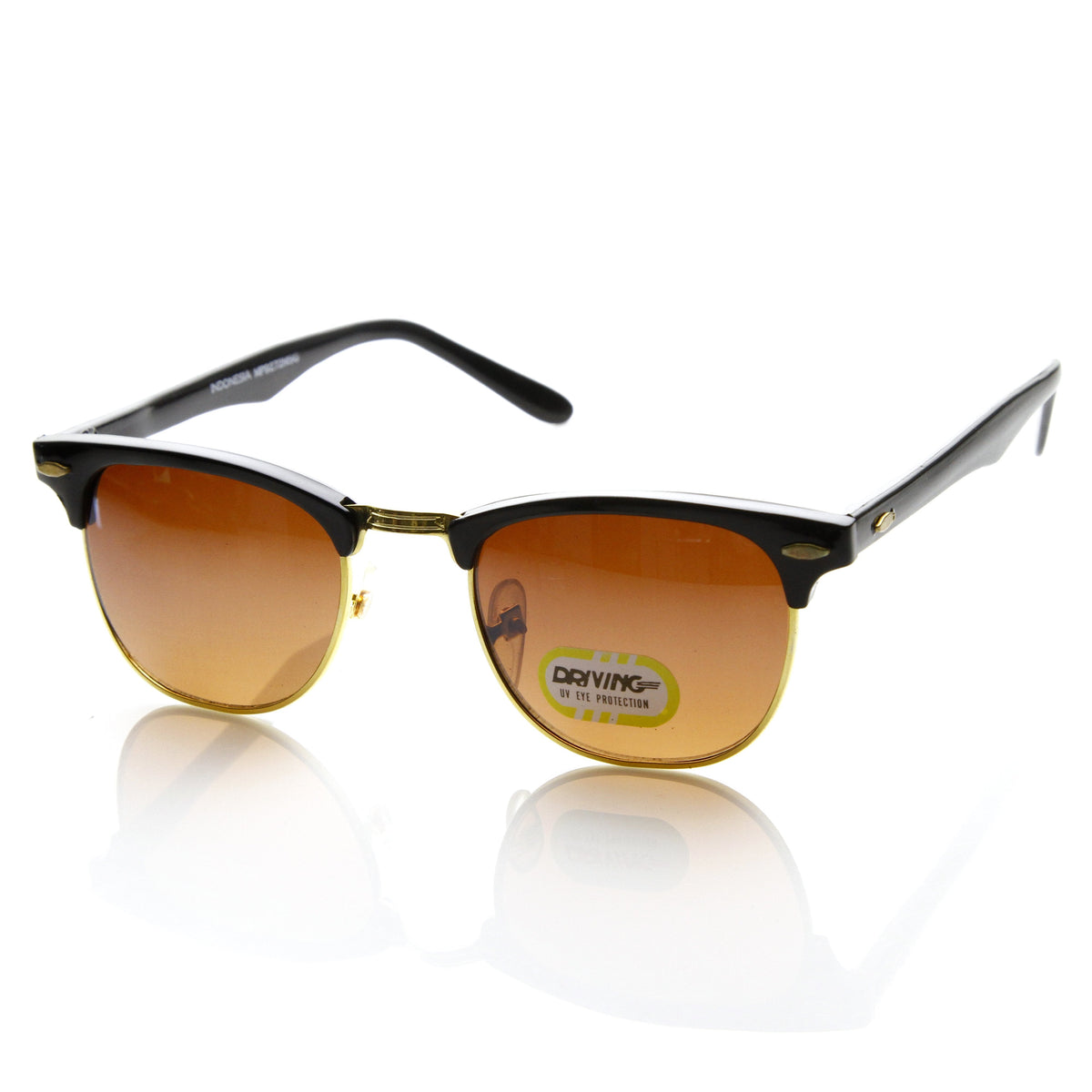 True Vintage Horned Rim Half Frame Sunglasses 7202