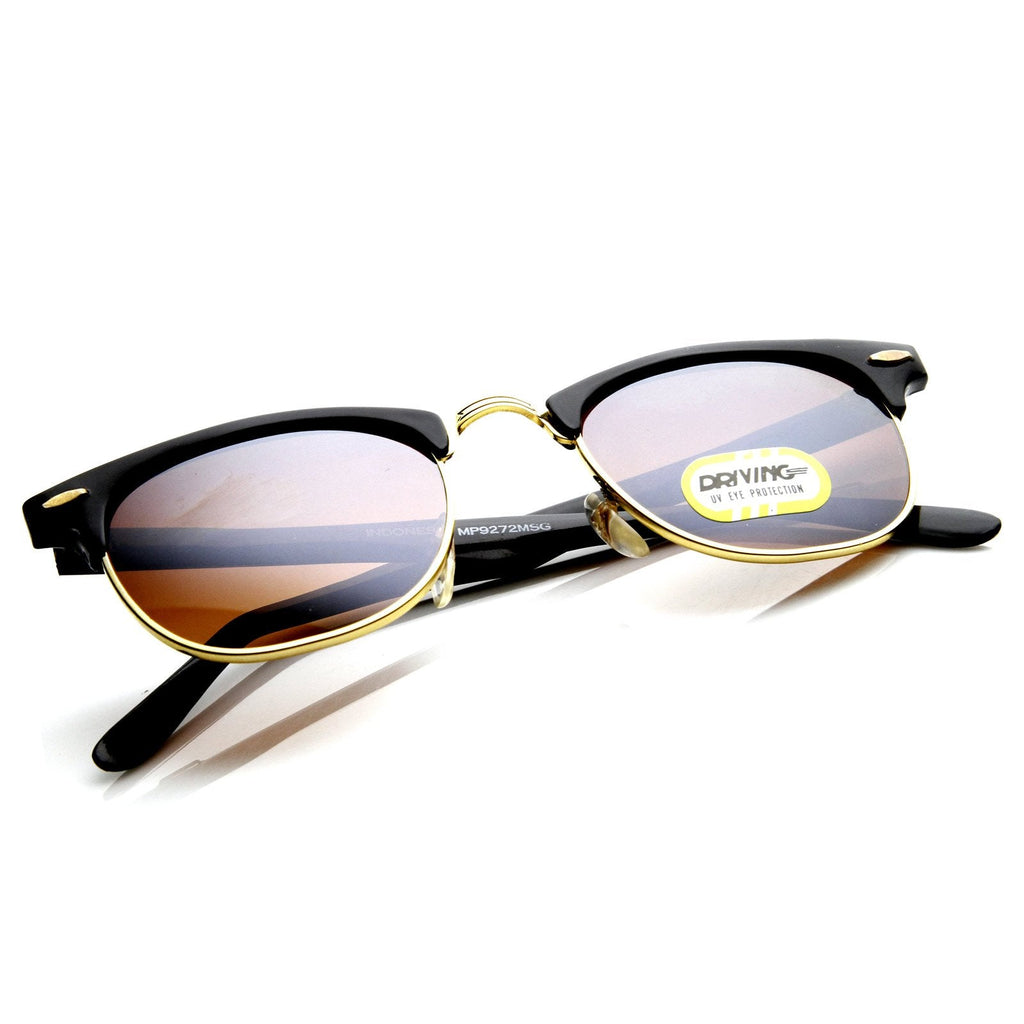 True Vintage Horned Rim Half Frame Sunglasses 7202