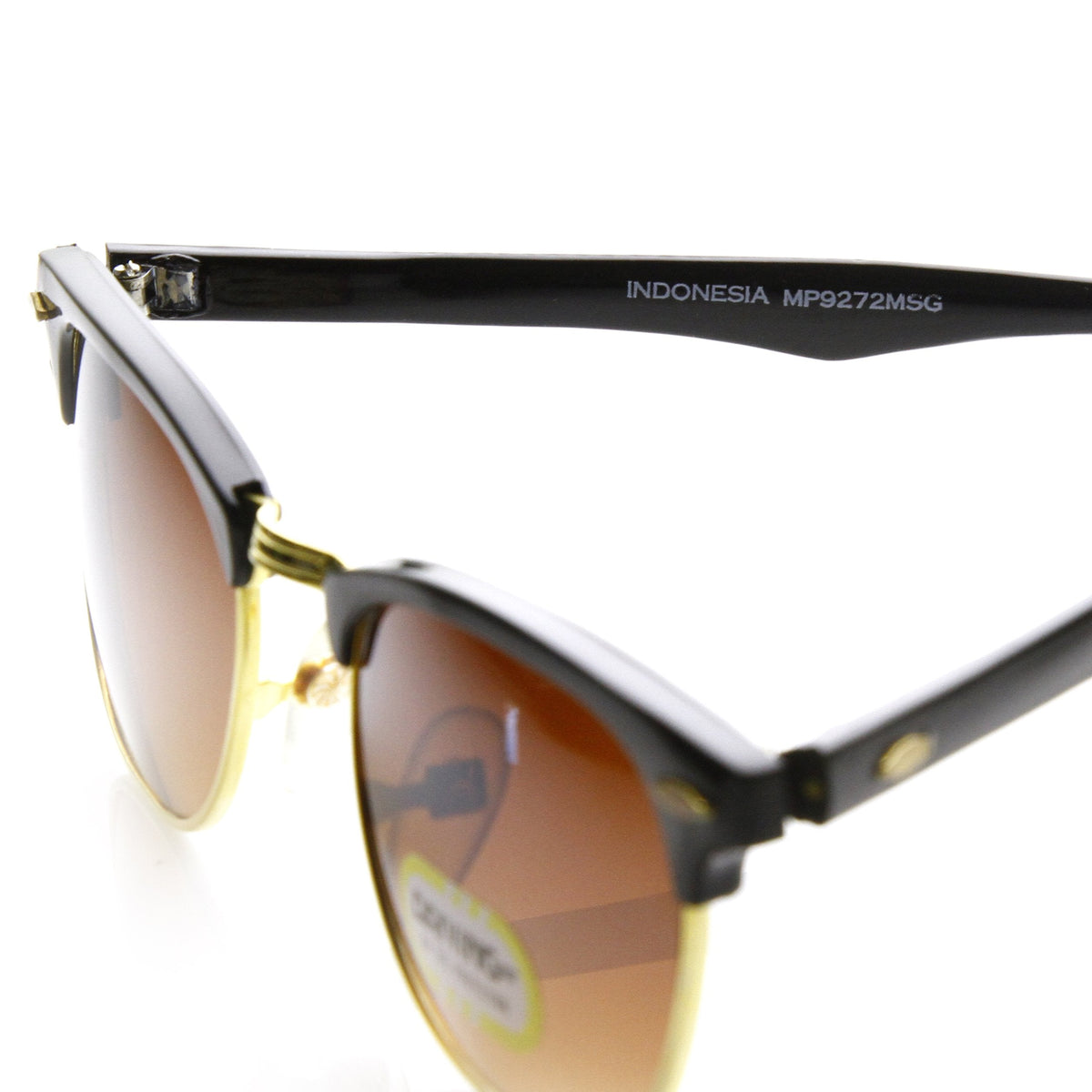 True Vintage Horned Rim Half Frame Sunglasses 7202