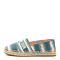 Cotton D-Stripes Embroidered Granville 15mm Espadrilles 37.5 Deep Ocean