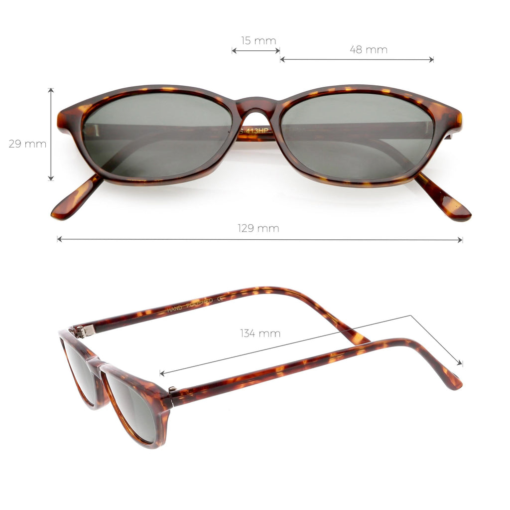 Small 1990's Dapper True Vintage Horned Rim Sunglasses C660