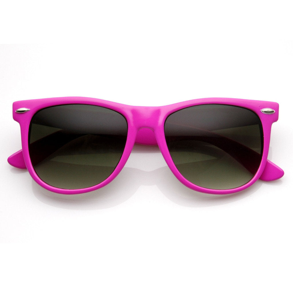 Trendy Large Retro Colorful Horned Rim Frame Sunglasses 8726