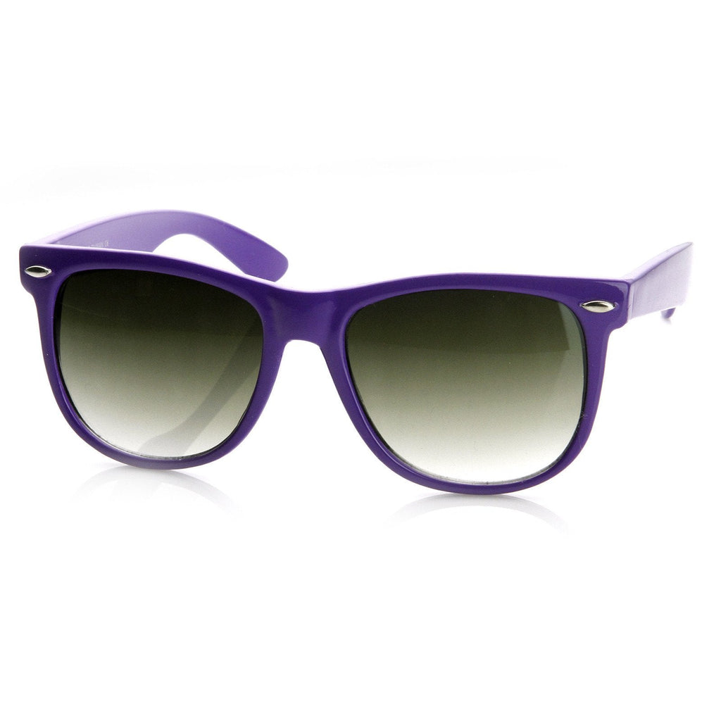 Trendy Large Retro Colorful Horned Rim Frame Sunglasses 8726