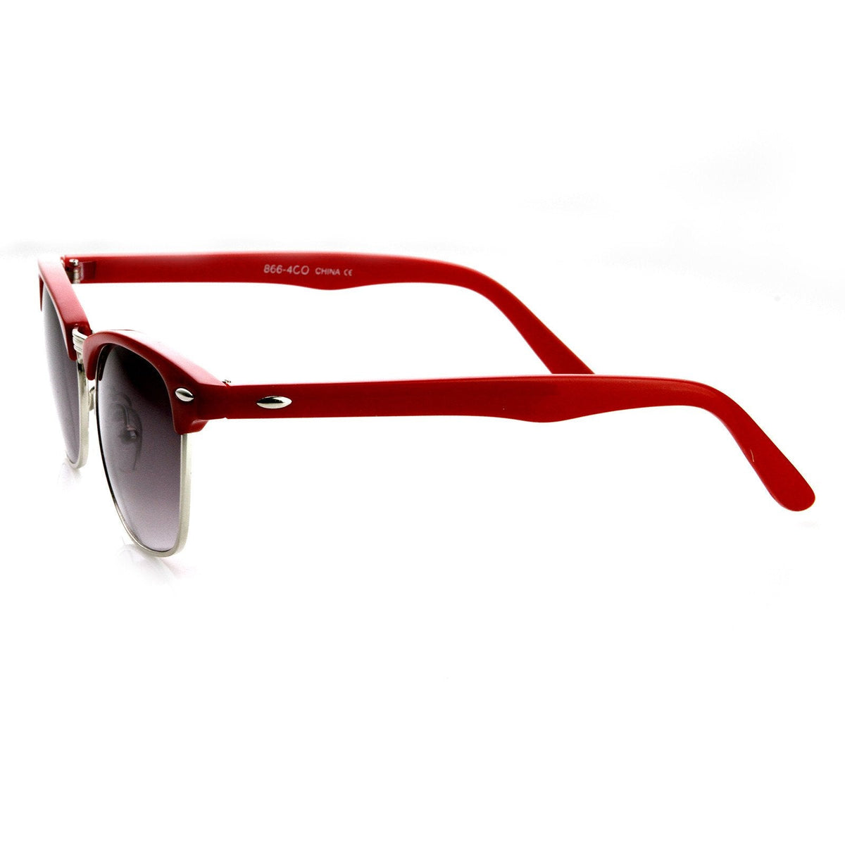 Retro Colorful Half Frame Horned Rim Sunglasses 8735