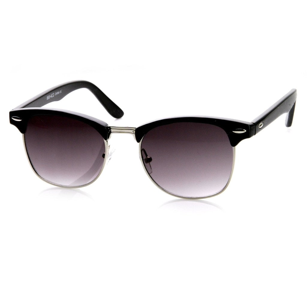 Retro Colorful Half Frame Horned Rim Sunglasses 8735