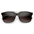 Retro Inspired Flat Top Square Aviator Sunglasses 8739