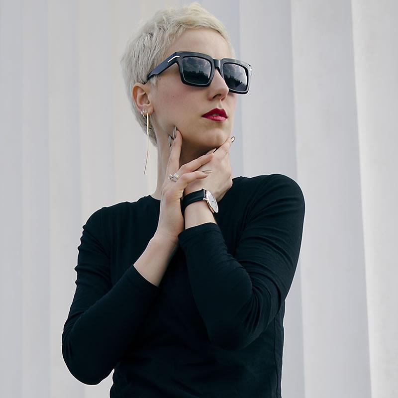 Large Retro Modern Square Block Flat Top Aviator Sunglasses 9300
