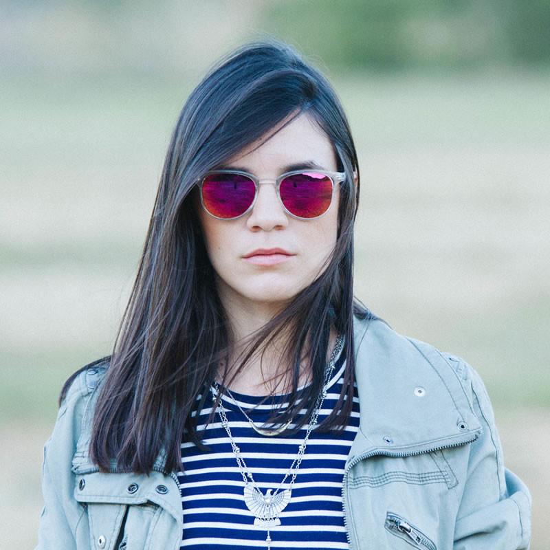 Retro P3 Horned Rim Frame Mirrored Lens Sunglasses 8829