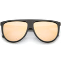 Retro Space Trance Flat Top Mirrored Flat Lens Sunglasses C394