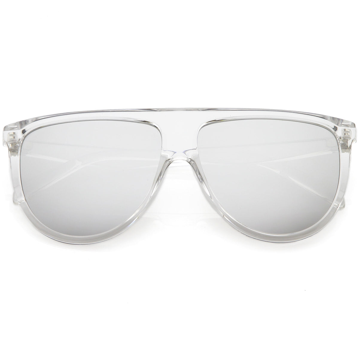 Retro Space Trance Flat Top Mirrored Flat Lens Sunglasses C394