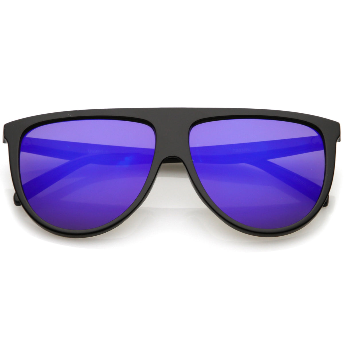 Retro Space Trance Flat Top Mirrored Flat Lens Sunglasses C394
