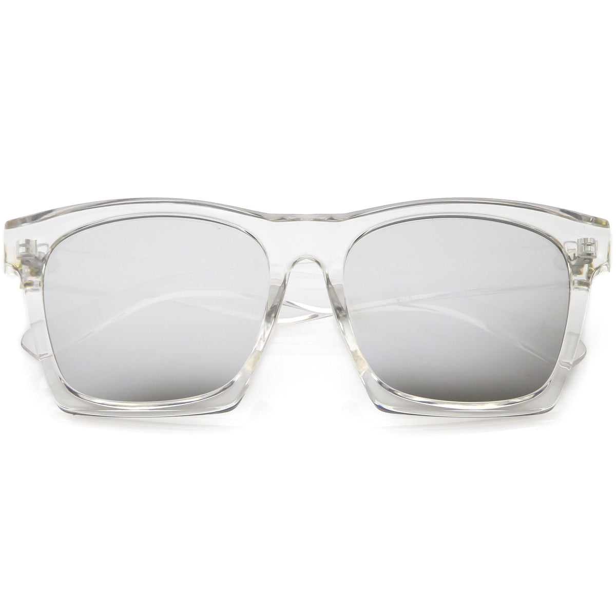 Modern Horned Rim Block Frame Flat Lens Sunglasses C425