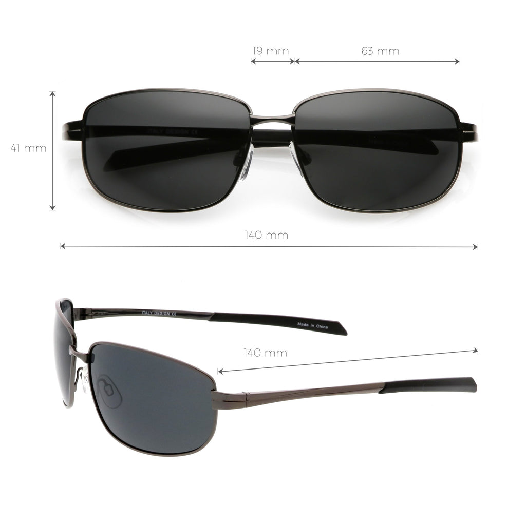 Retro 1990's Wrap Around Active Polarized Lens Sunglasses C366