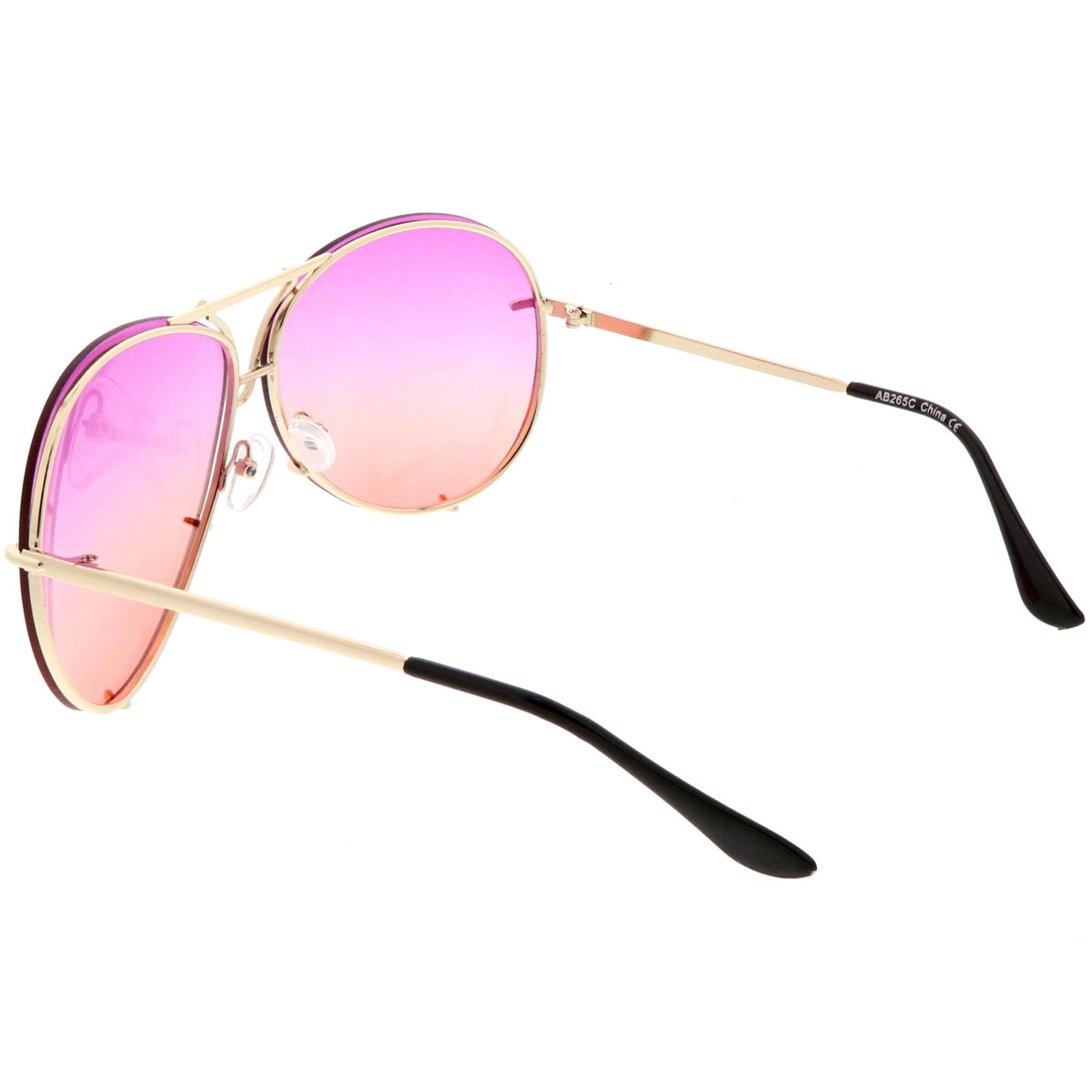 Retro Oversize Colorful Gradient Lens Aviator Sunglasses C336