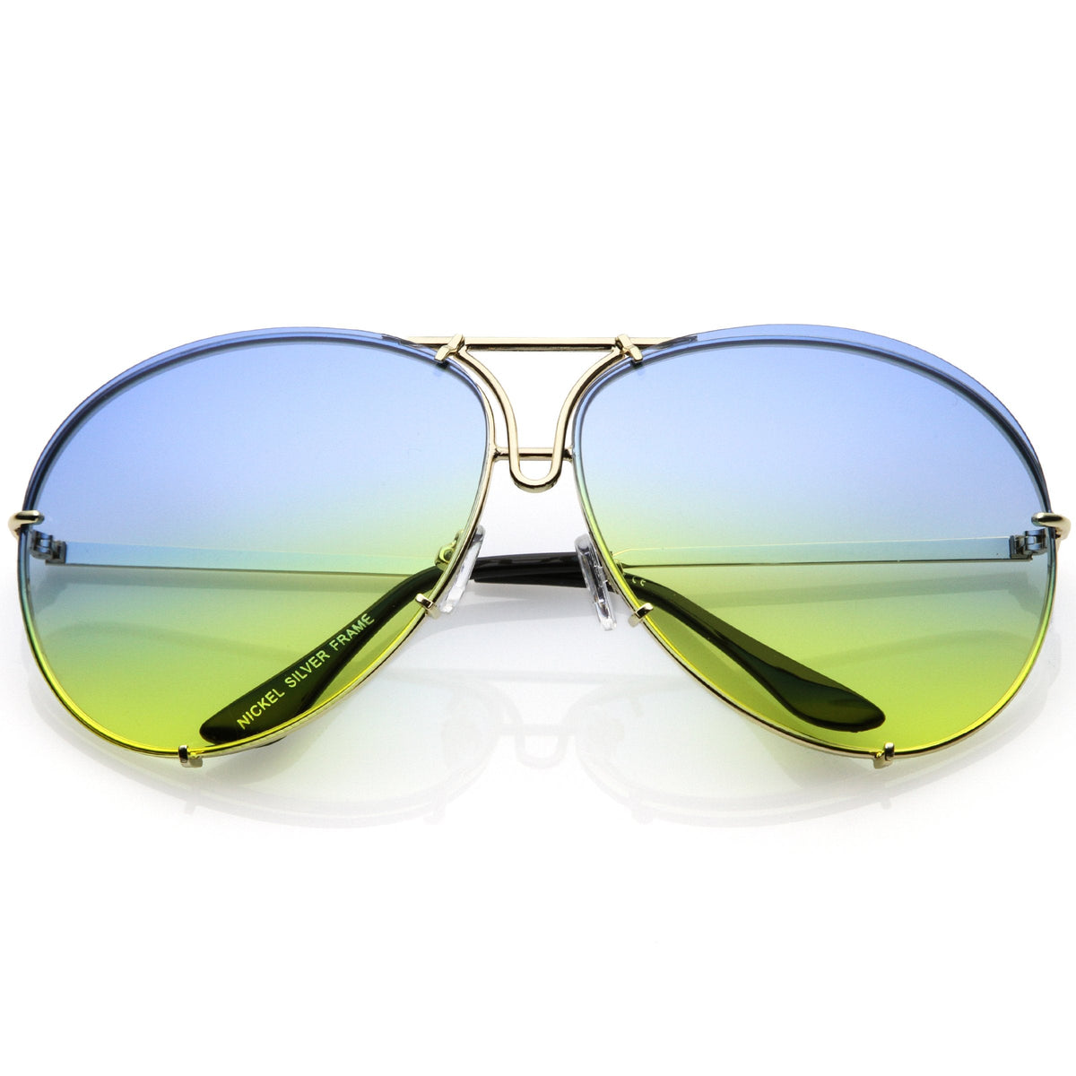 Retro Oversize Colorful Gradient Lens Aviator Sunglasses C336