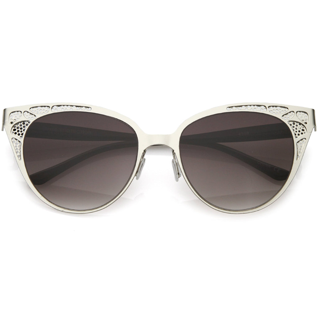 Women's Vintage Lace Design Gradient Lens Cat Eye Sunglasses C314